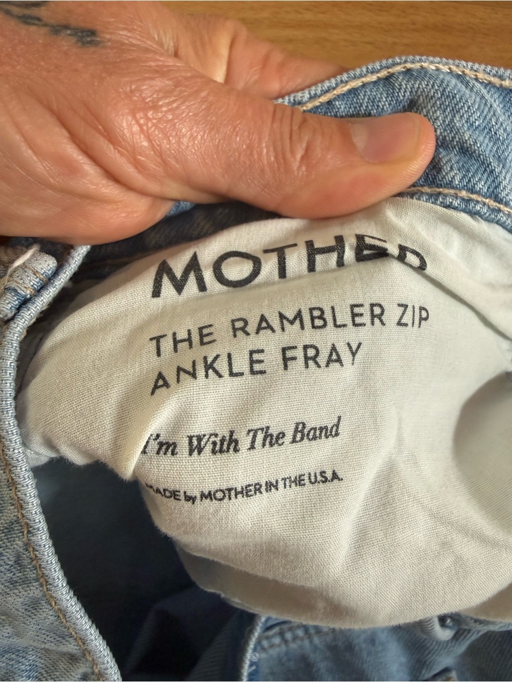 MOTHER SUPERIOR The Rambler Zip Ankle Fray Jeans in I’m with the Band - Sz 28 - Picture 6 of 11